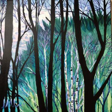 Print of Abstract Expressionism Nature Paintings by Lesley Allan