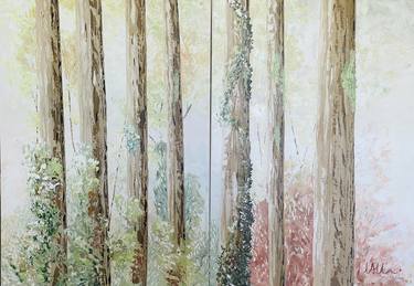 Original Abstract Expressionism Tree Paintings by Lesley Allan
