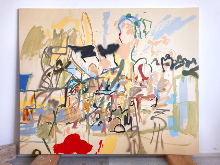 Original Abstract Expressionism Cities Painting by Armand Brac
