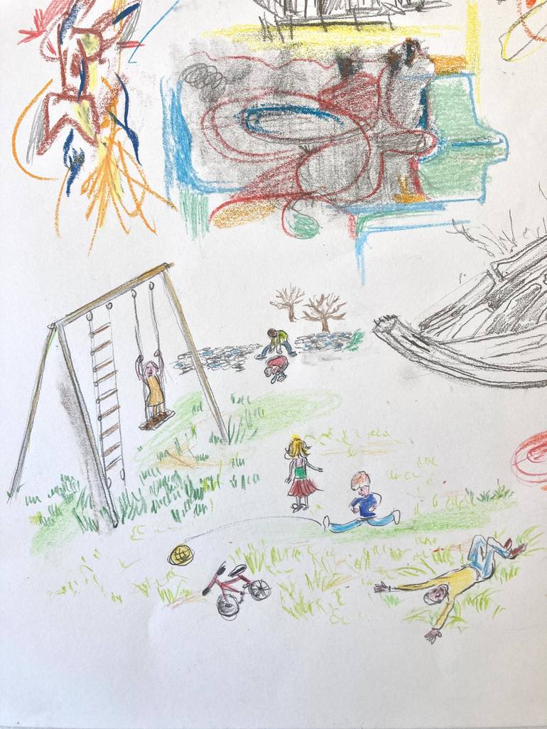 Original Children Drawing by Armand Brac