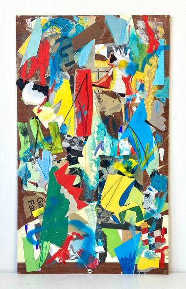 Original Abstract Expressionism Abstract Collage by Armand Brac