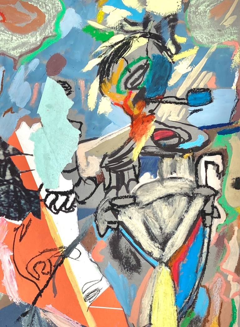 Original Abstract Expressionism Men Painting by Armand Brac