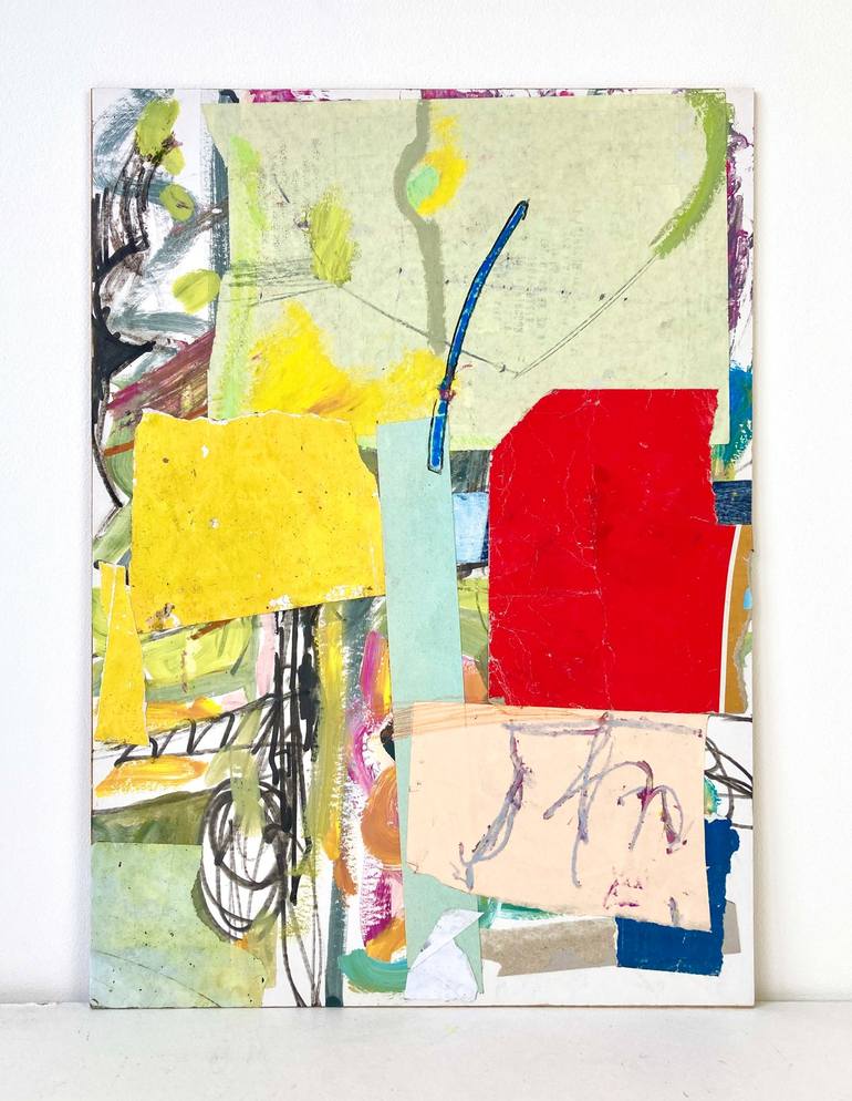 Original Abstract Expressionism Abstract Collage by Armand Brac