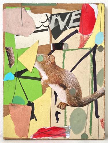Original Abstract Expressionism Animal Collage by Armand Brac
