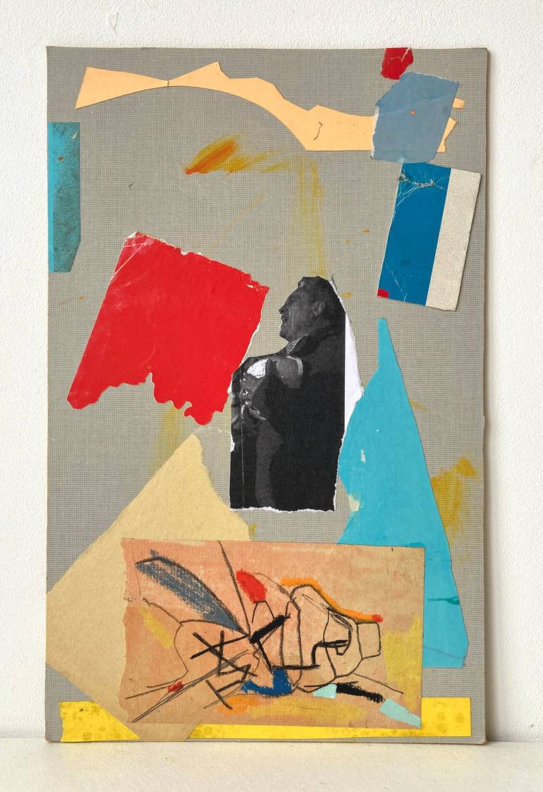 Original Abstract Expressionism Abstract Collage by Armand Brac