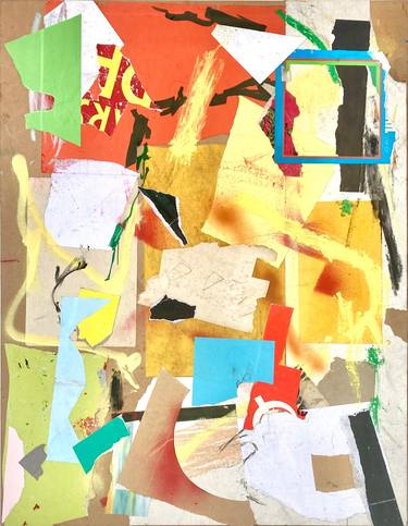 Original Abstract Expressionism Abstract Collage by Armand Brac
