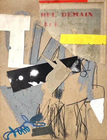 Original Abstract Expressionism Abstract Collage by Armand Brac
