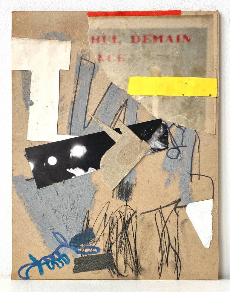 Original Abstract Expressionism Abstract Collage by Armand Brac