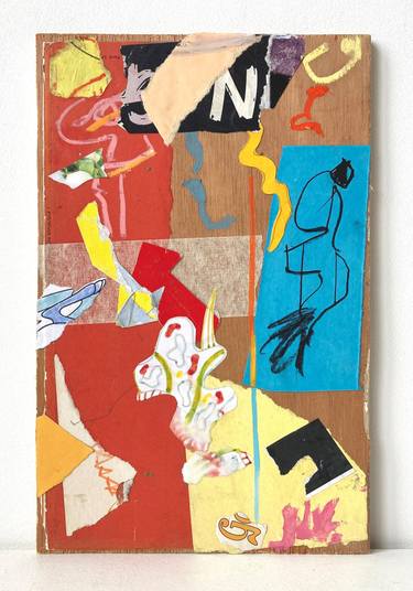 Original Abstract Expressionism Abstract Collage by Armand Brac