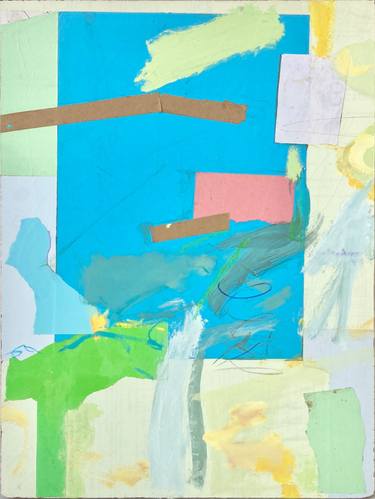 Original Abstract Expressionism Abstract Collage by Armand Brac