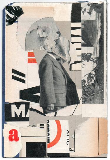 Original Abstract Expressionism Men Collage by Armand Brac