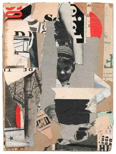 Original Abstract Expressionism People Collage by Armand Brac
