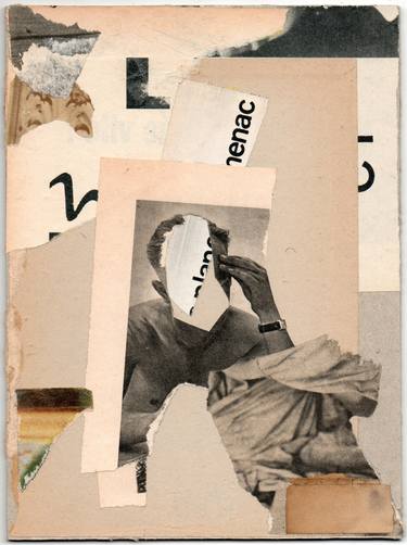 Original Abstract Mortality Collage by Armand Brac