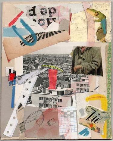 Original Abstract Cities Collage by Armand Brac