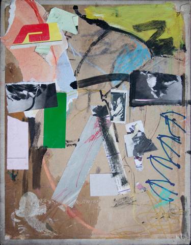 Original Abstract Mortality Collage by Armand Brac