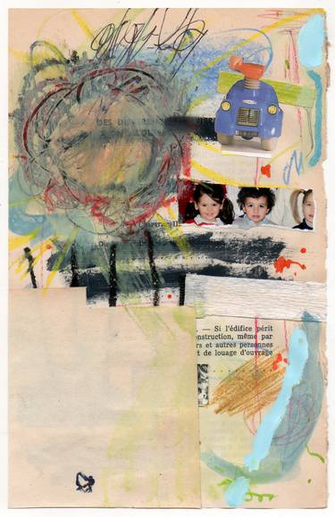Original Abstract Children Collage by Armand Brac