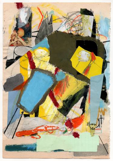 Original Abstract Expressionism Abstract Collage by Armand Brac