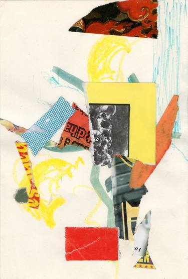 Original Abstract Expressionism Abstract Collage by Armand Brac