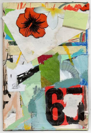 Original Abstract Floral Collage by Armand Brac