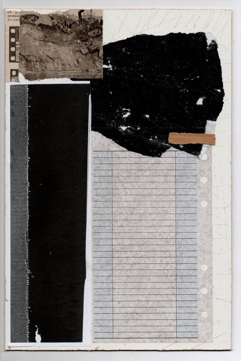 Original Abstract Expressionism Abstract Collage by Armand Brac