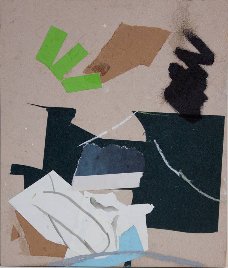 Original Abstract Expressionism Abstract Collage by Armand Brac