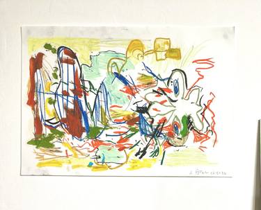 Original Abstract Expressionism Abstract Drawings by Armand Brac