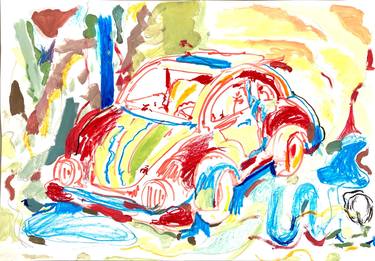 Original Abstract Car Drawings by Armand Brac