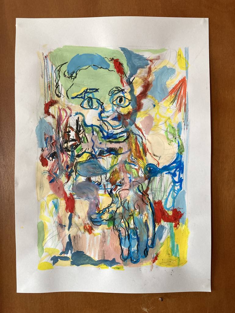Original Abstract Expressionism Portrait Painting by Armand Brac