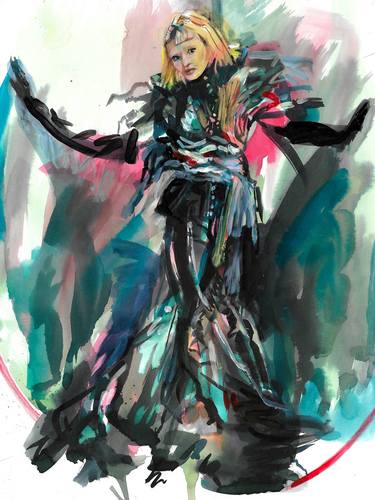 Original Expressionism Fashion Paintings by Betty Southerland
