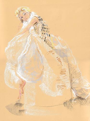 Original Figurative Fashion Drawing by Betty Southerland