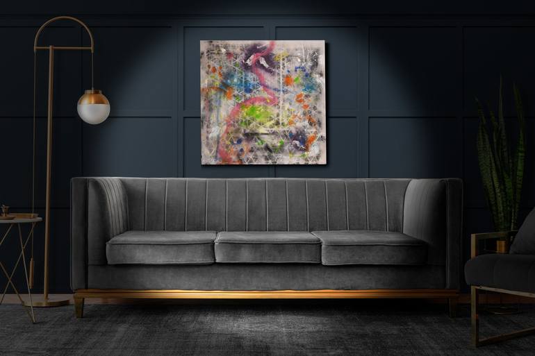 Original Conceptual Abstract Painting by David Chevtaikin