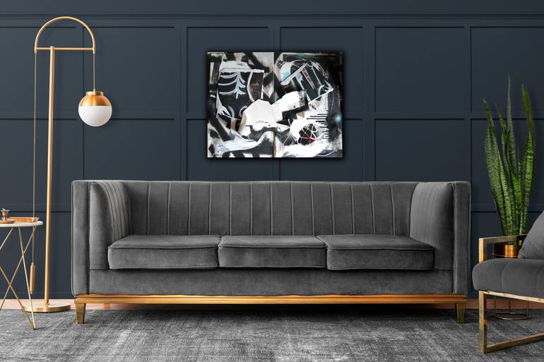 Original Conceptual Abstract Painting by David Chevtaikin