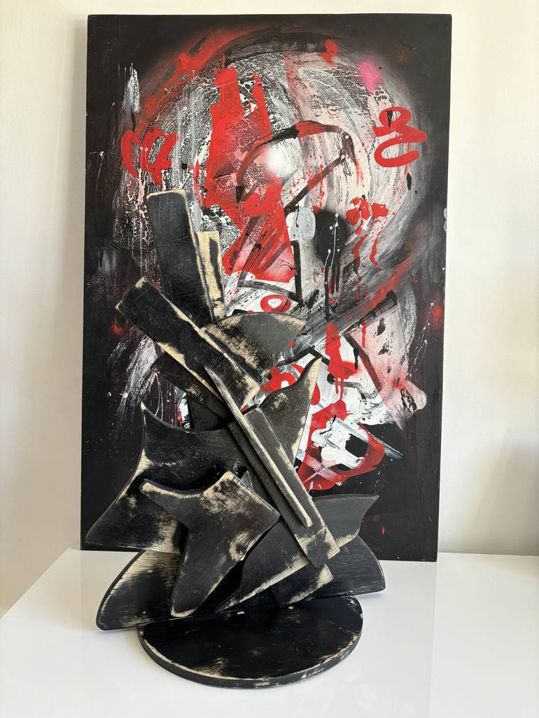 Original Bauhaus Abstract Sculpture by David Chevtaikin