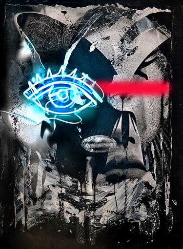 Neon Eye One Flemish Masquerade Abstract Graffiti thumb