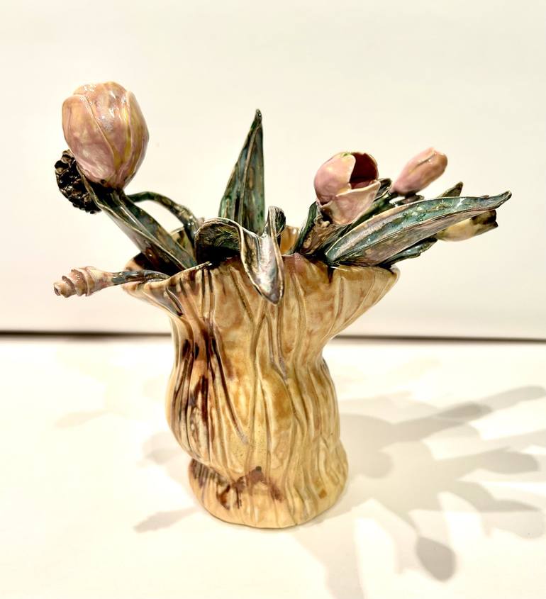 Original Art Deco Botanic Sculpture by Eugenia Ossetrova