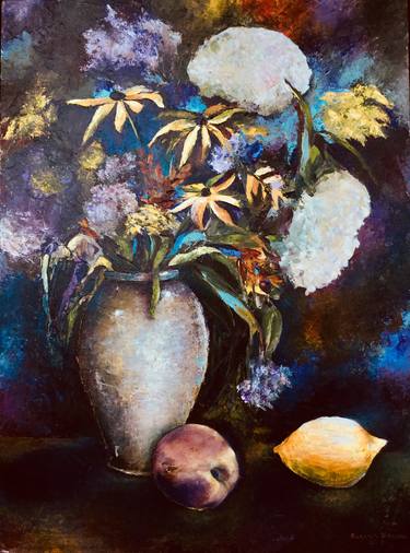 Original Fine Art Floral Paintings by Eugenia Ossetrova