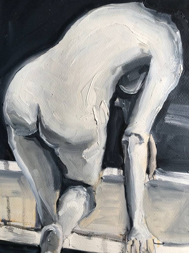 Original Expressionism Nude Painting by Vanessa Uher