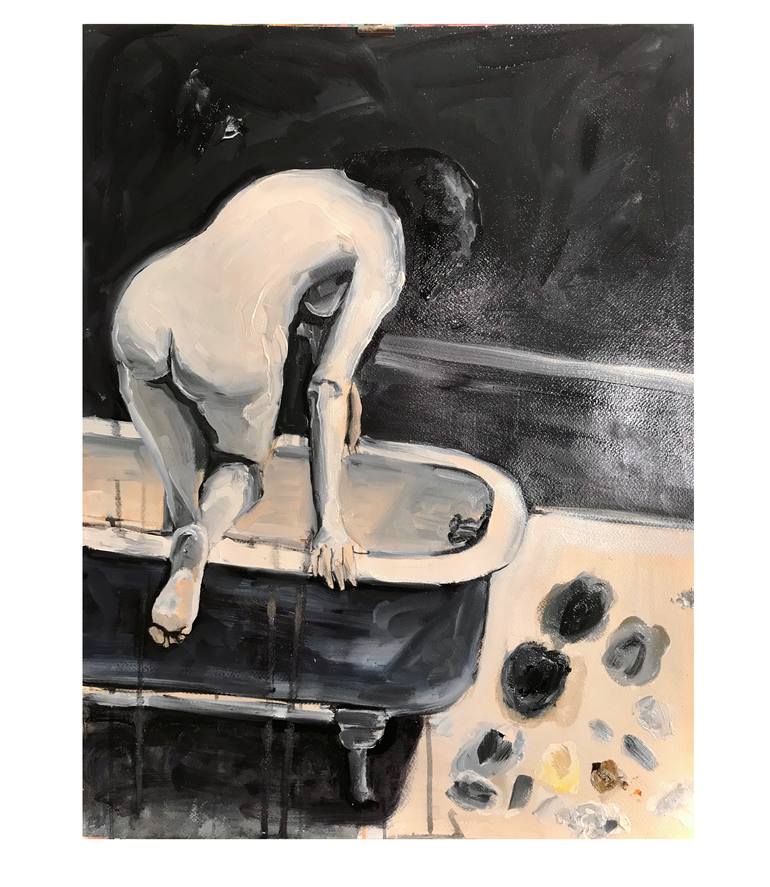 Original Expressionism Nude Painting by Vanessa Uher