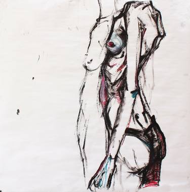 Original Expressionism Body Drawings by Eleonora Terzieva