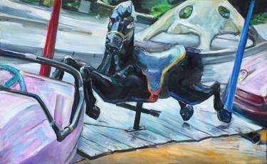Original Expressionism Horse Paintings by Eleonora Terzieva