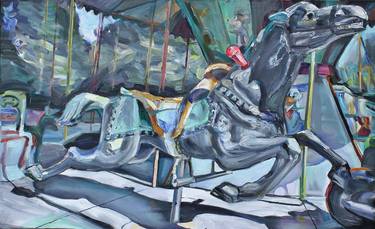Original Expressionism Horse Paintings by Eleonora Terzieva