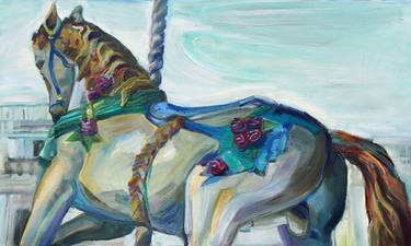 Original Expressionism Horse Paintings by Eleonora Terzieva