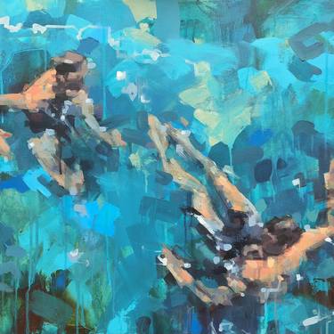 Original Figurative People Painting by Rob Machin
