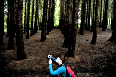 'Girl in the woods with camera' thumb