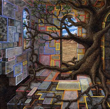 Print of Surrealism Tree Paintings by Michael Schmidt