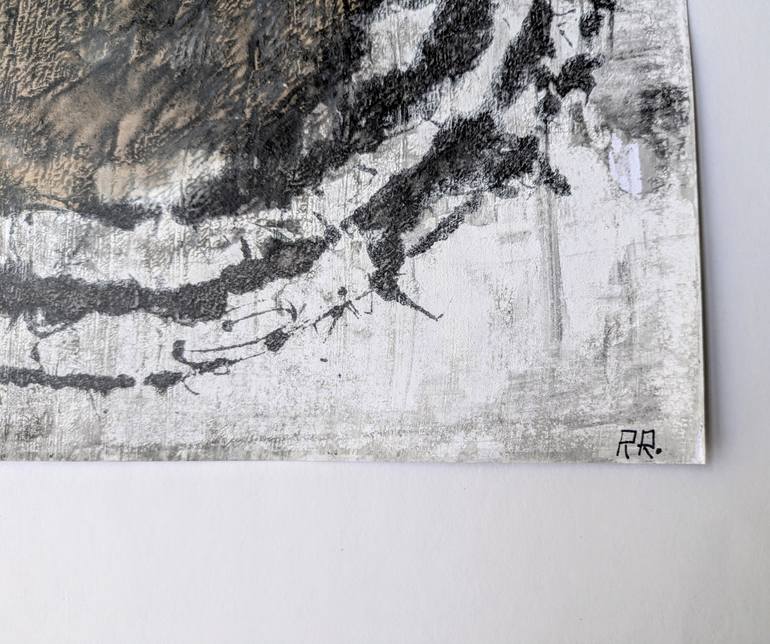 Original Modernism Abstract Painting by Rebeca Roman