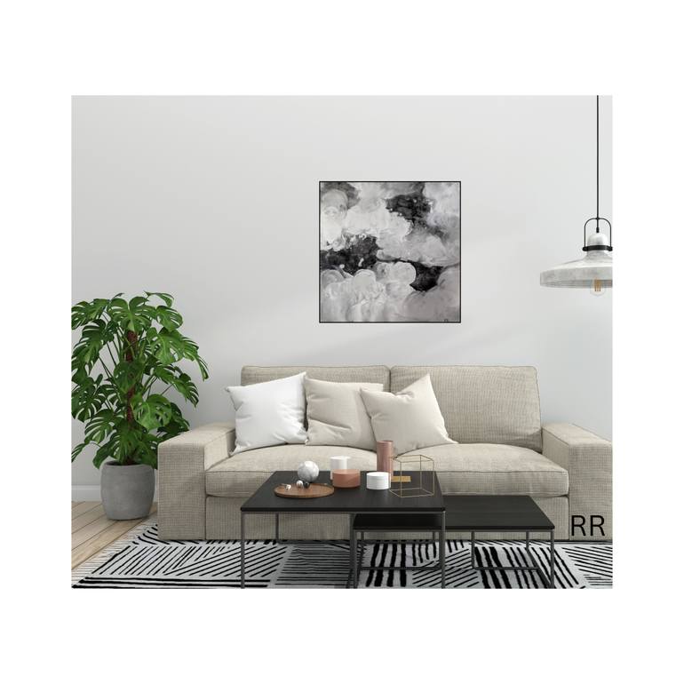 Original Modernism Abstract Painting by Rebeca Roman