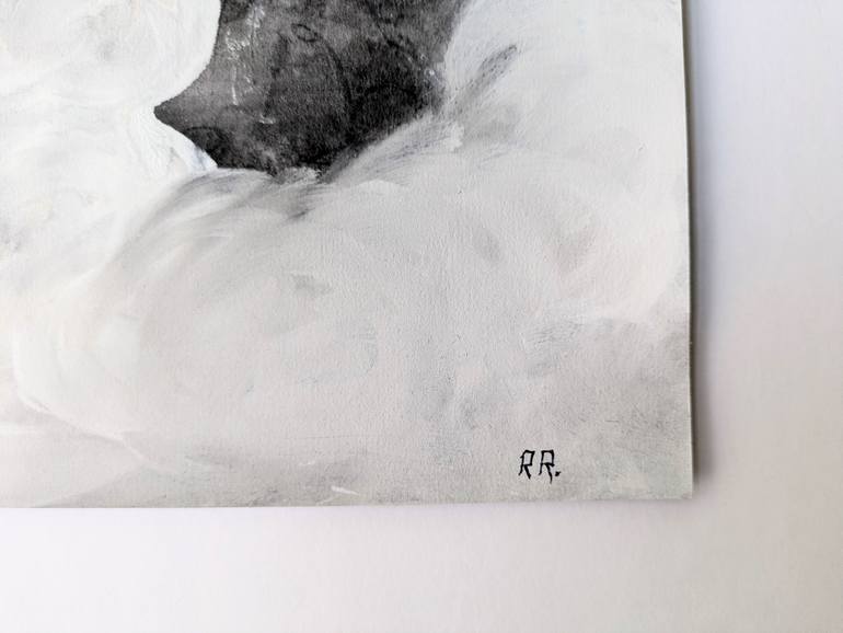 Original Modernism Abstract Painting by Rebeca Roman