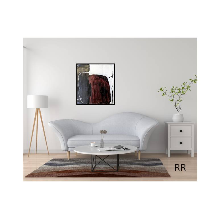 Original Modernism Abstract Painting by Rebeca Roman