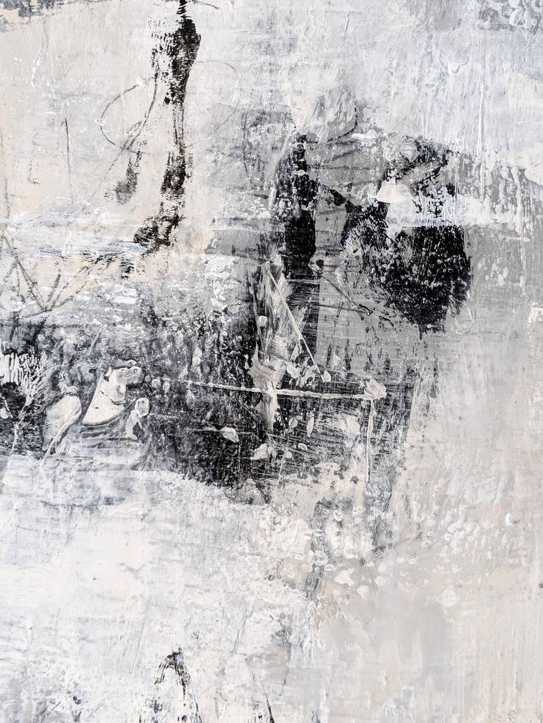 Original Art Deco Abstract Painting by Rebeca Roman